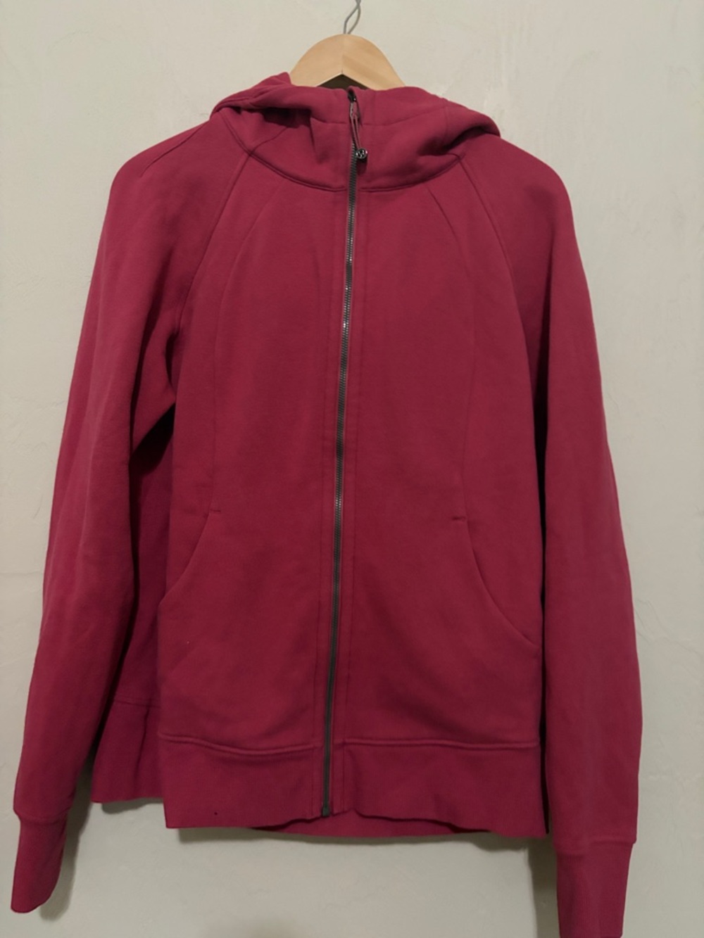 Lululemon Red/Pink Scuba Full-Zip Hoodie. Worn Once. Excellent Condition.